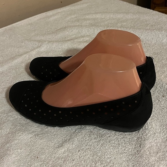 Gabor Hovercraft Black Suede Flats Shoes Sz 7 - Picture 6 of 12